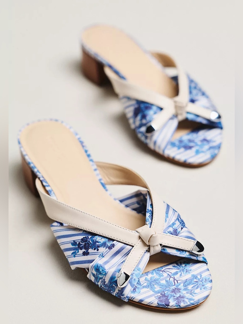 Maeve Knotted Slip-On Block Heels